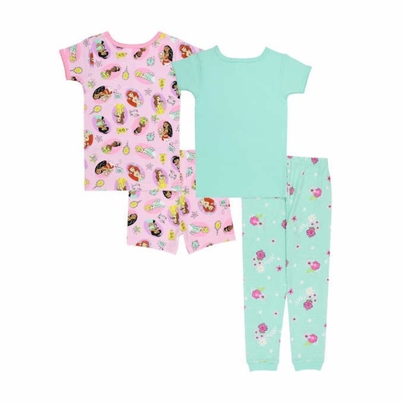 Disney Princess Kids' 4-piece Cotton PJ Set - size 5 - Picture 3 of 7